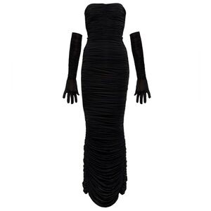 Alex Perry Haynes Strapless Gown with Gloves